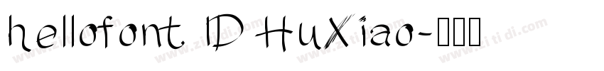 hellofont ID HuXiao字体转换